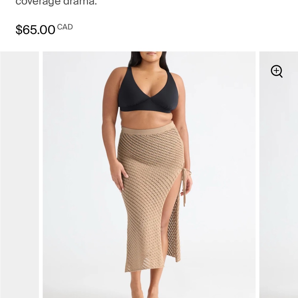 Knix Knit crochet swim skirt